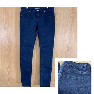 Ecko Unlimited Paisley Print Dark Blue Skinny Jeans
